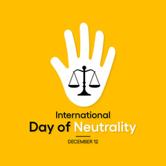 Vector illustration on the theme of International day of Neutrality observed each year on December 12th across the globe.