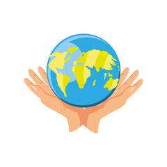 international human rights, hands holding planet support detailed