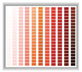 Red color palette, color shade, color blend illustration