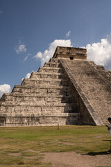 Fototapeta na wymiar One and only, beautiful Chichen Itza pyramid.