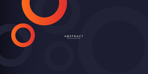 Modern orange abstract presentation background with circle shape element