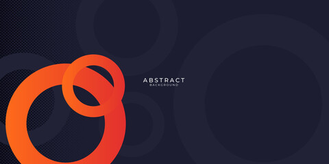 Modern orange abstract presentation background with circle shape element