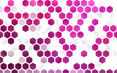 Light Pink vector template in hexagonal style.