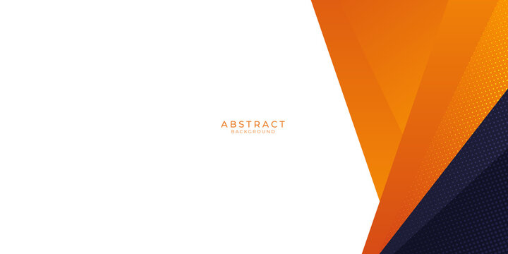 Modern orange black white abstract presentation background
