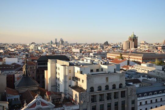 Skyline de Madrid desde la azotea del C&iacute;rculo de Bellas Artes