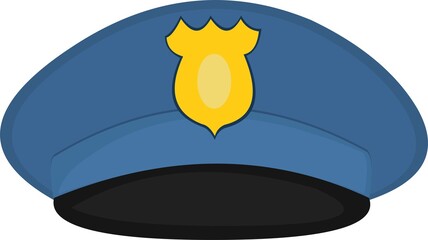 Vector illustration of a police hat