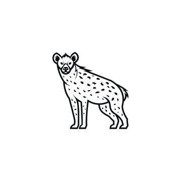 hyena logo vector icon illustration