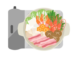 鍋料理のイラスト