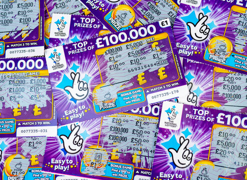 Pile of Used National Lottery Scratch cards - 21 May 2020