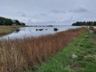 Schwedische Landschaft mit See