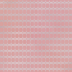Silver Metallic Pattern on Vintage Rose Background, Digital Paper