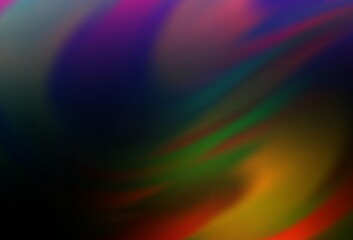 Dark Multicolor, Rainbow vector colorful blur backdrop.
