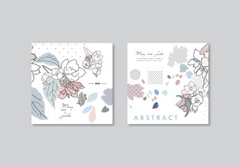 Floral Abstract Poster Layouts