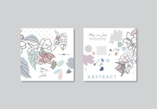 Floral Abstract Poster Layouts