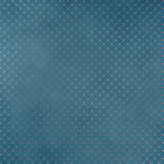 Copper Metallic Pattern on Vintage Teal Background, Digital Paper