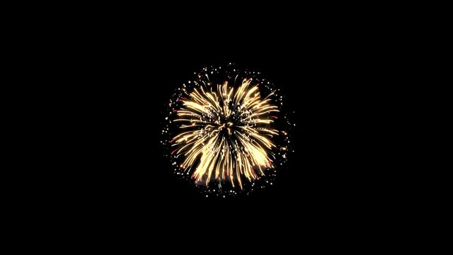 3 Colorful Fireworks Elements On Black Background 