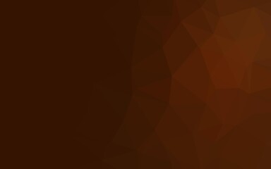 Dark Orange vector abstract polygonal texture.