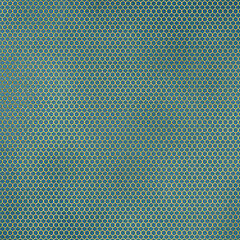 Gold Metallic Pattern on Vintage Teal Background, Digital Paper