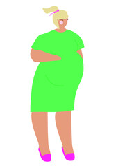 Women in green dress