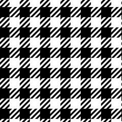 Checkered retro background for menu design. Seamless background. Monochrome vector illustration