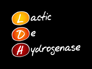 LDH - lactic dehydrogenase acronym, medical concept background