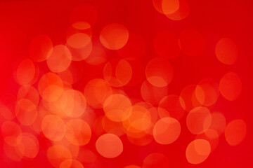 Christmas holiday background with festive bokeh on red background. Ready-to-install products. blur and bokeh. holiday blur lights. copy space. space for text