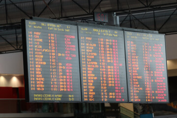 airport departure board