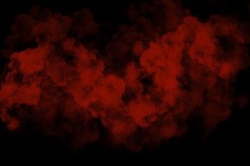 3d red color splash on abstract black background	
