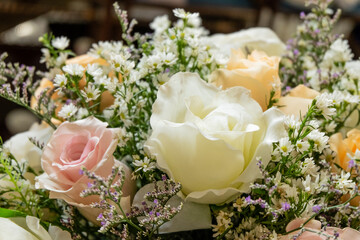 Bunch of beautiful delicate pastel  flowers