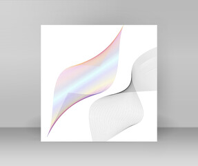 Design elements. Wave of many black lines circle twist. Abstract wavy stripes on white background isolated