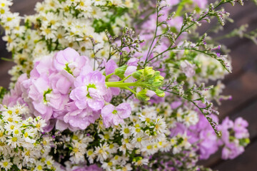 Bunch of beautiful delicate pastel  flowers