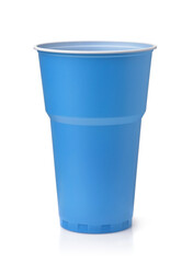 Blue plastic disposable beer cup