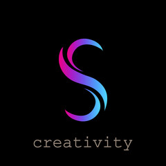 s letter logo, gradient clour  logo, crativity logo, Creative S Letter Logo Design, logo letter s