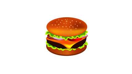 hamburger on a white background