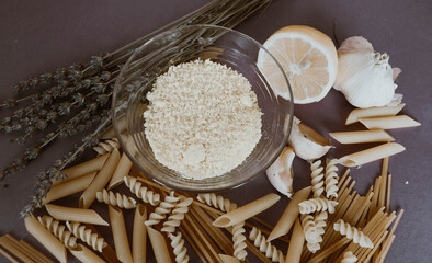 Parmesan cheese and pasta