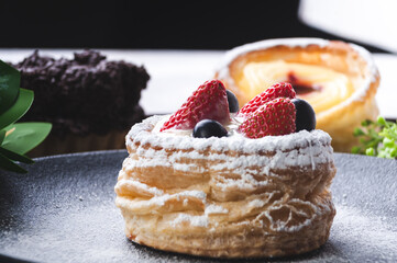 Multiple desserts on a plate