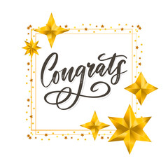 Congrats Congratulations card lettering calligraphy text Brush