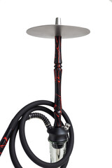 Naklejka premium Beautiful dark hookah on white background close up