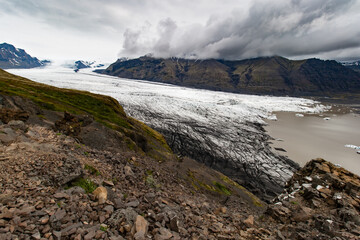 Iceland landscape with a glacier