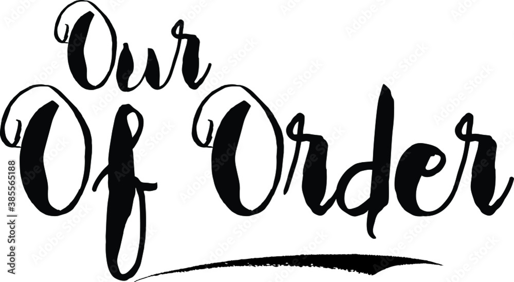 Fototapete our of ordercursive bold text calligraphy white color text on black background