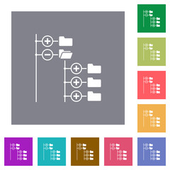 Directory browser square flat icons