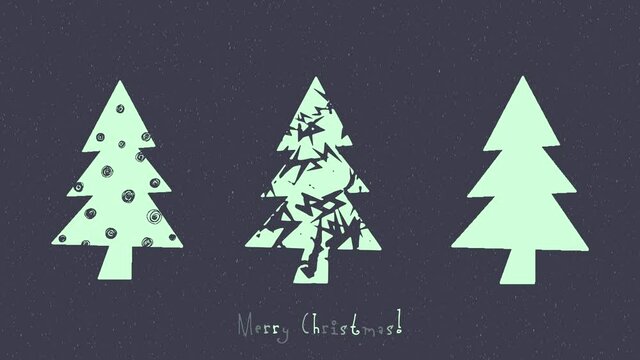 holiday animation, cute minimalistic videocard with winter atmosphere, looping animated card, christmas video, happy new year congradulations