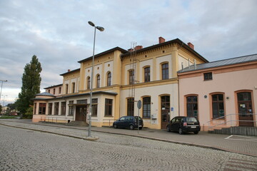 Polska - Mazury - Warmia - Ostróda. Dworzec kolejowy. © Rafa