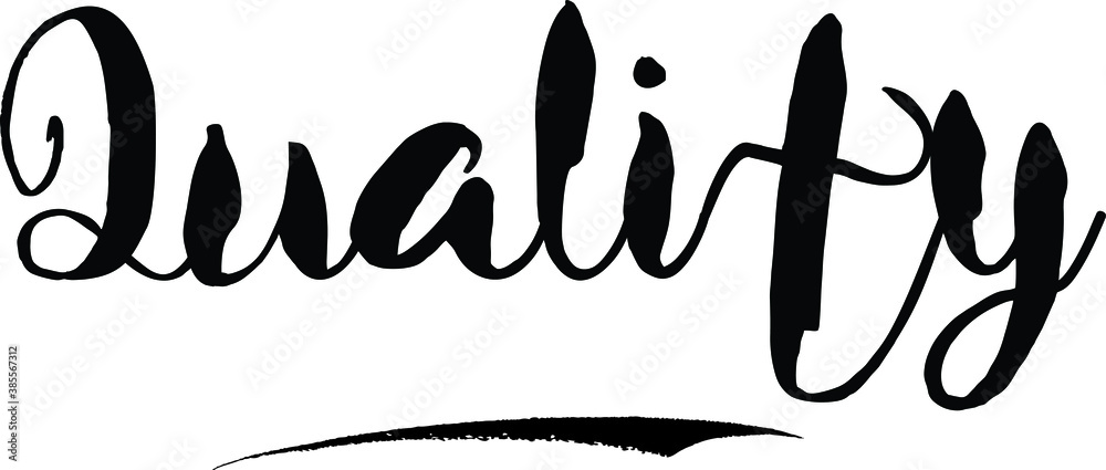 Fototapete qualitycursive bold text calligraphy white color text on black background