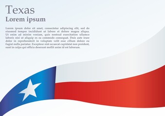 Fototapeta premium Flag of Texas, State of Texas. Bright, colorful vector illustration.