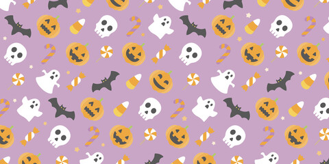 Halloween pattern wallpaper (Purple)