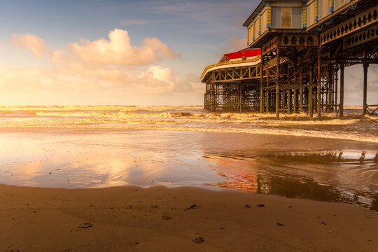 Blackpool central pier sunset - Powered by Adobe