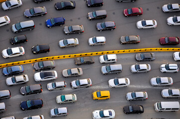 Naklejka premium Traffic on a highway