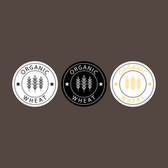 Wheat logo design. Rice symbol logo design.