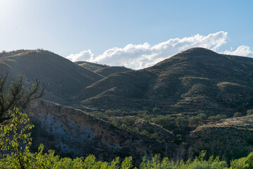 mountainous area with vegetation in the province of Granada